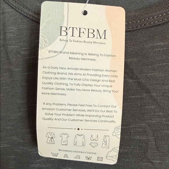 BTFBM Charcoal Long Sleeve Dress With gathered side for a flattering look - Picture 4 of 6